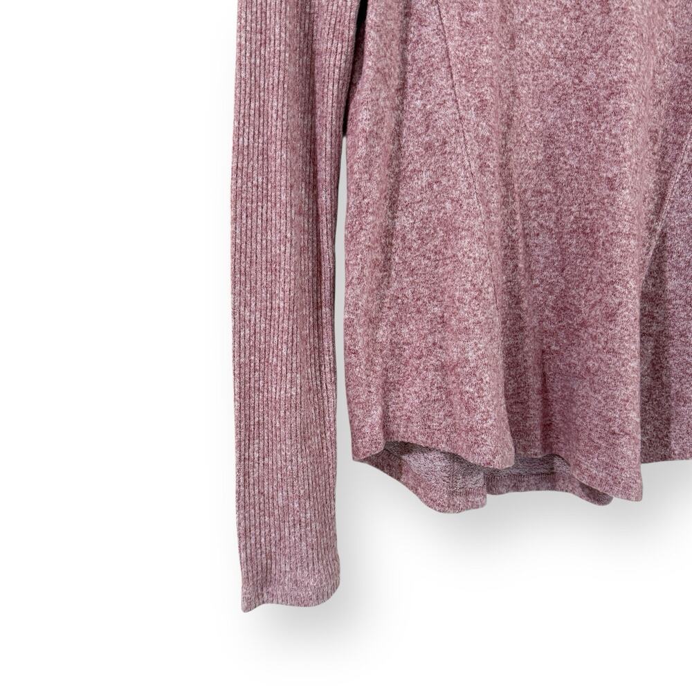 Anthropologie Saturday Sunday Brushed Fleece Turtleneck Sweater Pink Womens M - Picture 5 of 10